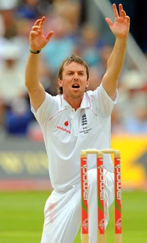 Graeme Swann apeals in vain against Australia on the third day of the first Ashes Test in Cardiff. (AFP Photo) Ashes: 1st Test, Day 3