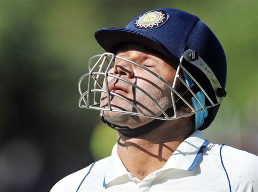India's Virender Sehwag walks out for 48 to the bowling of New Zealand's Iain O'Brien on the 1st day of the 3rd Test at Basin Reserve in Wellington on Friday. (AP Photo) India vs NZ: 3rd Test, Day 1