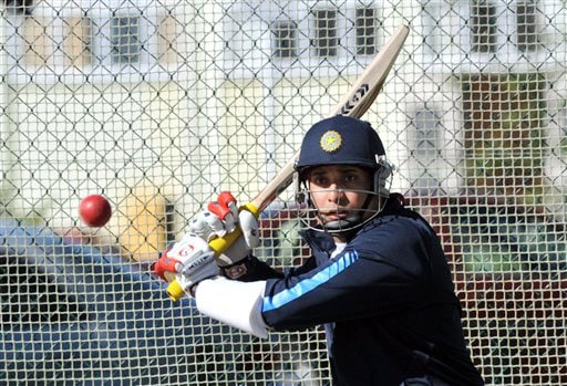 India's VVS Laxman in the nets at the Test players first net session prior to their forthcoming three Test series against New Zealand in Hamilton on Thursday. (AP Photo) India Test players at nets