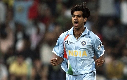India's R.P. Singh celebrates the dismissal of South Africa's Albie Morkel during their Twenty20 World Championship Cricket match in Durban, South Africa, Thursday, Sept. 20, 2007. India vs South Africa
