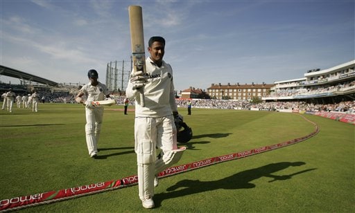 India's Anil Kumble walks off the pitch at the end of the Indian first inning after scoring his maiden test century and top scored with an undefeated 110 runs against England the second days play of the third cricket test at the Oval cricket ground in London on Friday. India vs England, 3rd Test - Day 2