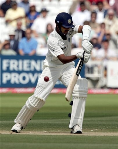 India's RP Singh plays around a ball from England's James Anderson during the third day of the first Test at Lord's cricket ground, in London on Saturday. India vs England, 1st Test - Day 3