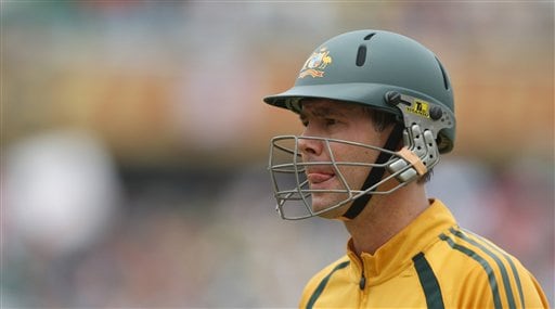 Australia's Ricky Ponting leaves the ground after his didmissal by India's Yuvraj Singh during the third one day international cricket match in Hyderabad, India Friday Oct. 5, 2007. Australia leads the series 1-0. Ind v Aus - 3rd ODI