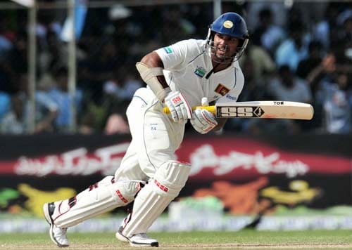 Kumar Sangakkara bats during the first day of the second Test match between Pakistan and Sri Lanka at The P. Saravanamuttu Stadium in Colombo on July 12, 2009. (AFP Photo) Day 1: Pak vs SL, 2nd Test