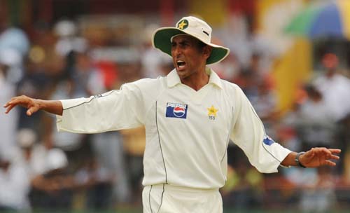 Younus Khan gestures during the first Test match between and Sri Lanka at The Galle International. (AFP Photo) Day 1: Pak vs SL, 1st Test