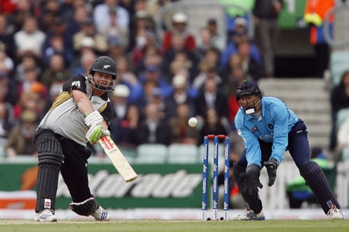 Jesse Ryder of New Zealand bats during their ICC World Twenty20 match against Scotland at The Oval in London. (AFP Photo) WT20: NZ vs SCO