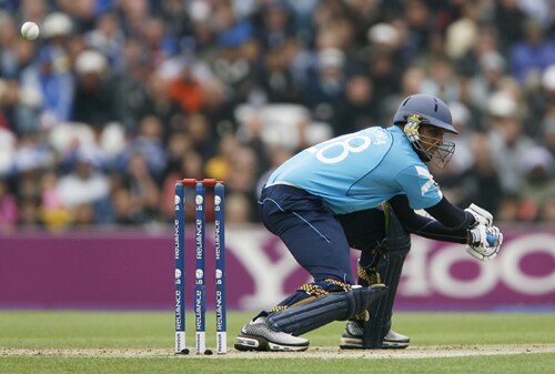 Navdeep Poonia of Scotland hits the ball during their ICC World Twenty20 match against New Zealand at The Oval in London. AFP Photo) WT20: NZ vs SCO