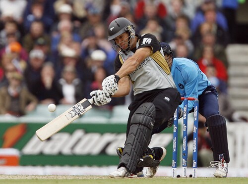 Ross Taylor of New Zealand bats during their ICC World Twenty20 match against Scotland at The Oval in London. (AFP Photo) WT20: NZ vs SCO