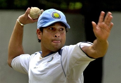 Sachin Tendulkar throws a ball during a training camp as the Indian team prepares for the tri-nation series in Malaysia. India gears up for DLF Cup
