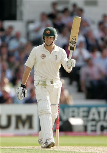 Shane Watson acknowledges the crowd after scoring fifty runs on Day 1 of the fourth Test between England and Australia in Leeds. (AP Photo) Ashes: 4th Test, Day 1