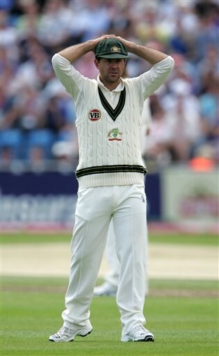 Australian captain Ricky Ponting reacts after an appeal was turned down on Day 1 of the fourth Test between England and Australia in Leeds. (AP Photo) Ashes: 4th Test, Day 1