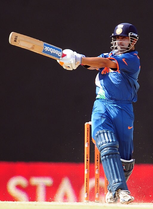 Gautam Gambhir plays a shot during the sixth ODI of the Asia Cup between Sri Lanka and Indian at the Rangiri Dambulla International stadium in Dambulla. (AFP Photo) Asia Cup: Ind vs SL