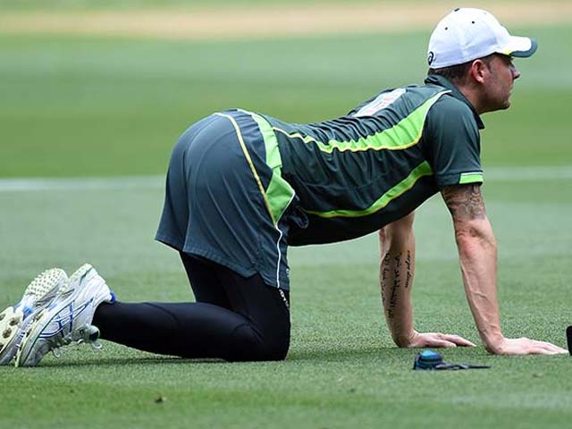 World Cup 2015: Aussies Stretch and Strain in Training Session World Cup 2015: Aussies Stretch and Strain in Training Session