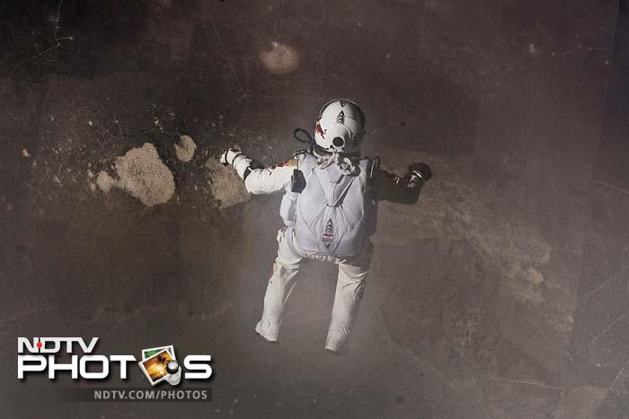 The Austrian took more than two hours to get up to the jump altitude. Baumgartner had already broken one record before he even leapt: the previous highest altitude for a manned balloon flight was 113,740 feet, set in 1961.