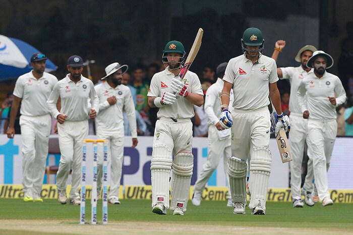 Australia resumed their innings on Day 3 at 237/6. All pictures courtesy: BCCI Bengaluru Test, Day 3: Pujara, Rahane Lead Hosts' Resistance