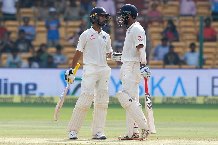 India ended the day with 208/4 with a vital lead of 121 runs Bengaluru Test, Day 3: Pujara, Rahane Lead Hosts' Resistance
