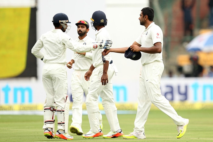 R Ashwin gave India the first breakthrough of the morning by trapping Mitchell Starc for 26 Bengaluru Test, Day 3: Pujara, Rahane Lead Hosts' Resistance