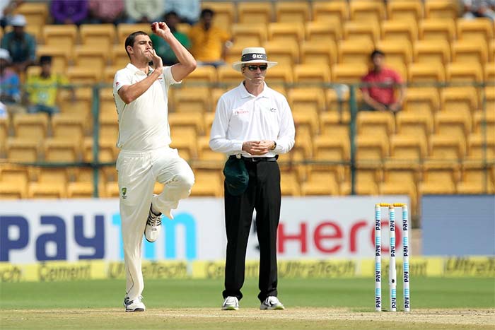 Rahane's gritty knock came to an end after Mitchell Starc struck with the new ball for Australia India Beat Australia By 75 Runs To Win 2nd Test, Level Series 1-1