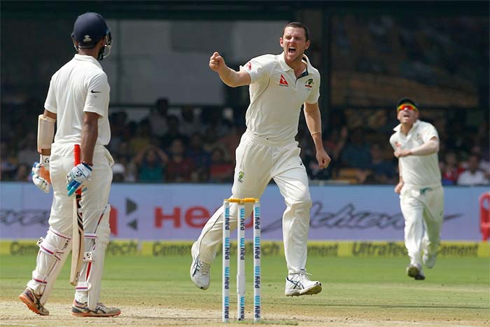 Cheteshwar Pujara, R Ashwin and Umesh Yadav were cleaned up by Josh Hazlewood who took six wickets in the second innings. Pujara fell for 92 India Beat Australia By 75 Runs To Win 2nd Test, Level Series 1-1