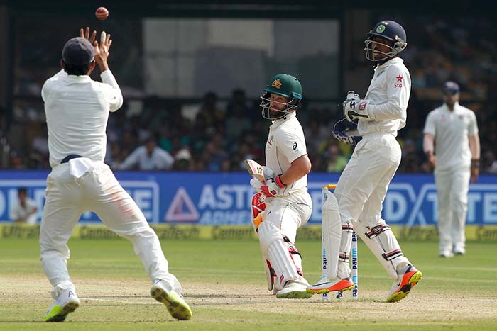Australia ended the day with 48-run lead with Matthew Wade batting on 25 and Mitchell Starc not-out on 14 Bengaluru Test, Day 2: Indian Bowlers Fight But Australia Take 48-Run Lead