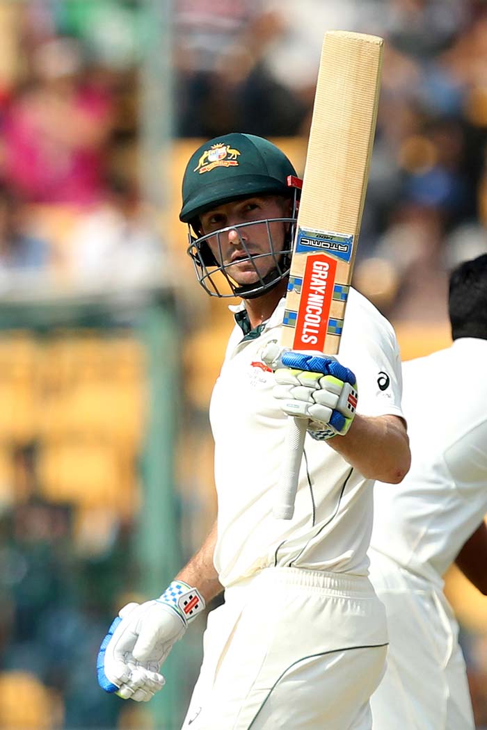 Shaun Marsh put up a strong batting display and scored his 6th half-century Bengaluru Test, Day 2: Indian Bowlers Fight But Australia Take 48-Run Lead