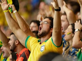 Brazil Fans Celebrate Entry Into FIFA World Cup Quarters
