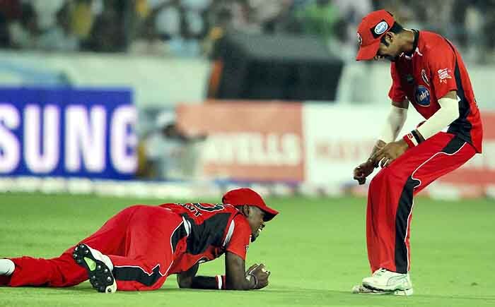 Stewart of Trinidad & Tobago taking a catch during the Champions League semi-final match against Cape Cobras at Rajiv Gandhi International Cricket Stadium, Hyderabad on Thursday. CLT20 2nd semis: T&T vs Cobras