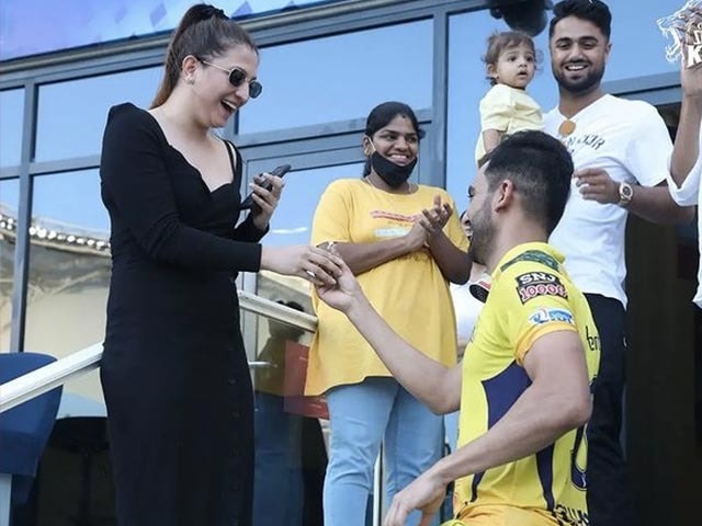 CSK Star Deepak Chahar Proposes To Girlfriend After IPL Match In Dubai