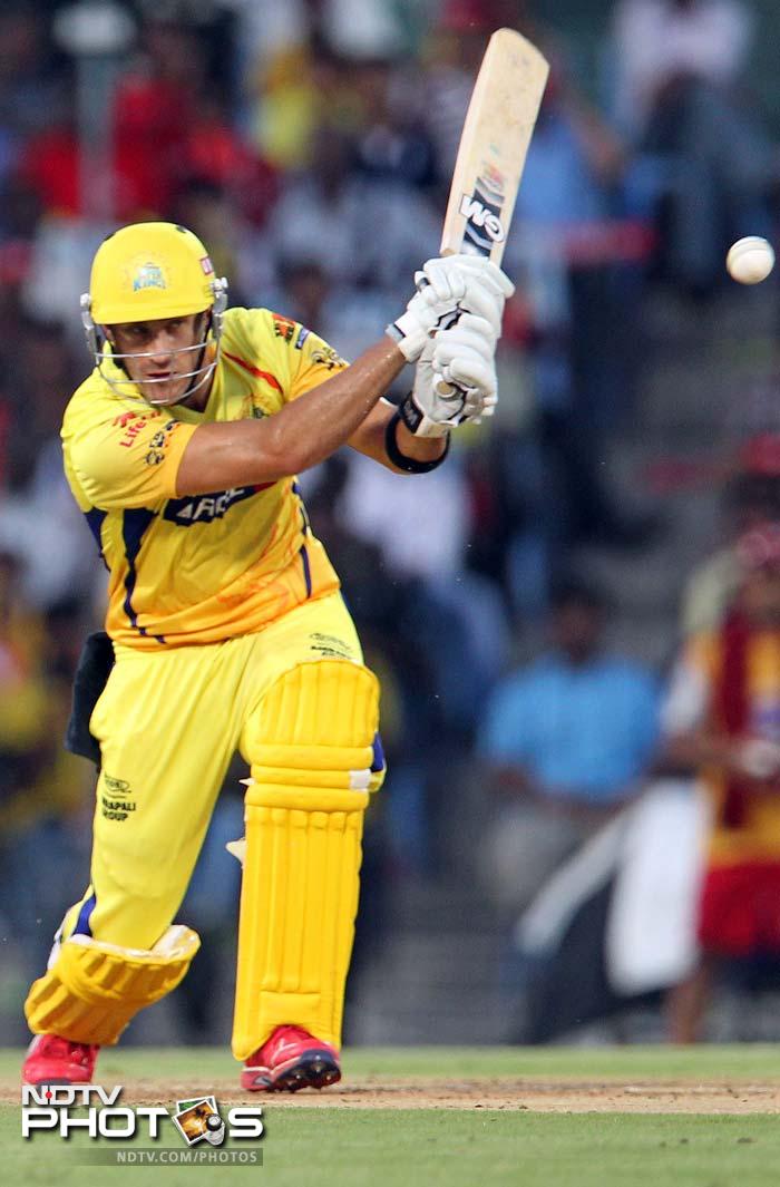 Faf du Plessis was largely responsible for Chennai's fluid reply, needing 157 for a win. His wicket therefore though, was equally costly for the hosts. (SESHADRI SUKUMAR / AFP) IPL 5: Punjab stun Chennai by 7 runs