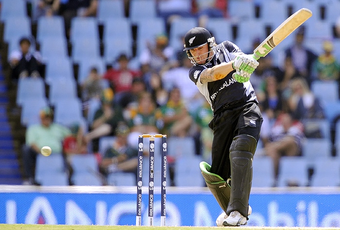 New Zealand's Brandon McCullum plays a shot during the ICC Champions Trophy group match against South Africa at Supersport Park in Centurion on Thursday. (AFP Photo) CT: SA vs NZ, Match 3