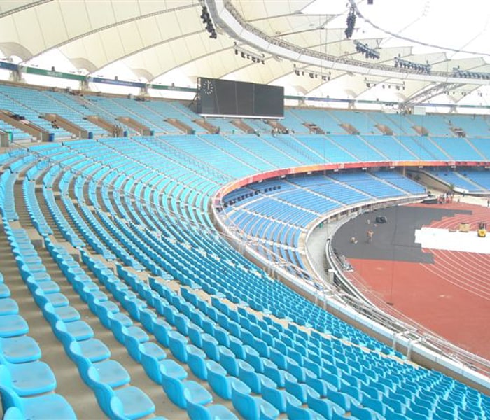 Another look at the remodeled Jawaharlal Nehru stadium from the inside. (NDTV Photo)