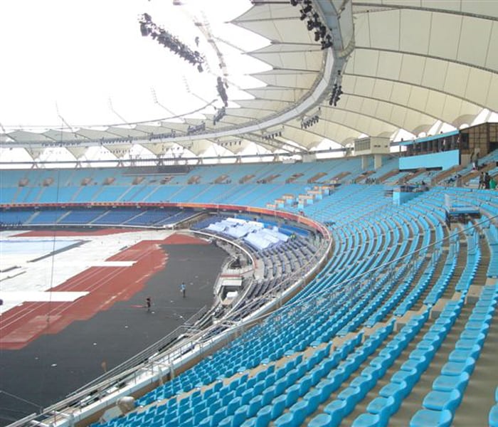 Huge. And that is just one portion. This stadium accommodates 60,000 at a time. A view of where spectators shall be seated. (NDTV Photo)