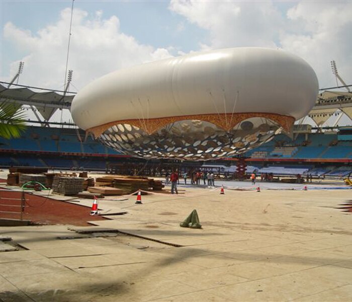 Just can't get enough of that giant balloon. (NDTV Photo)