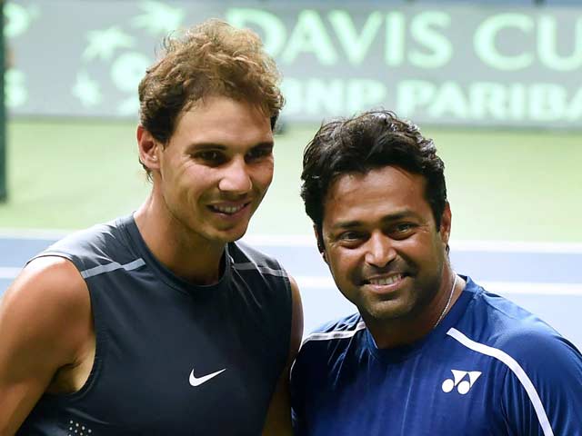 Photo : Davis Cup: India And Spain Sweat it Out Ahead of Big Clash