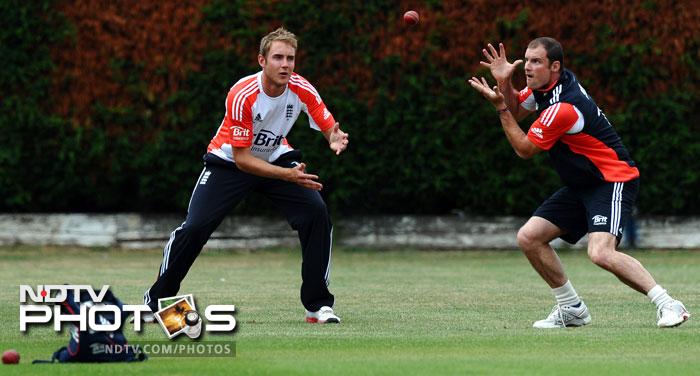 England skipper Andrew Strauss will also hope to improve on his performance in the slip cordon having dropped a couple of sitters in the Lord's Test. (AFP Photo) England have a spring in their step at Trent Bridge