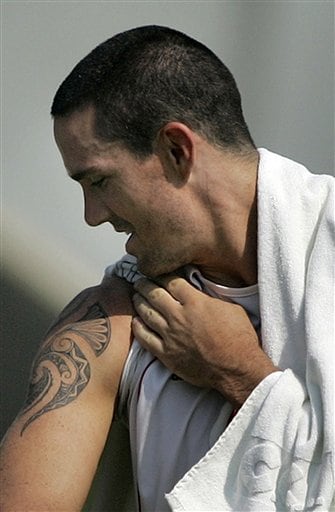 Kevin Pietersen sports world map tattoo