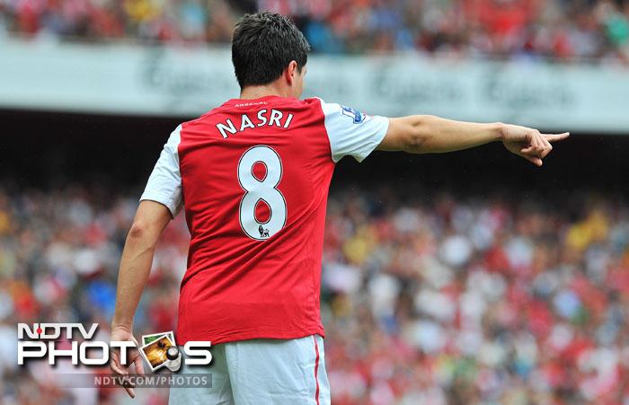 Manchester City transfer target Samir Nasri played the full 90 minutes in the match. The midfielder might have played his last game for Arsenal as speculations intensified soon after the match. (AFP Photo) EPL 2011: Match-Week 2
