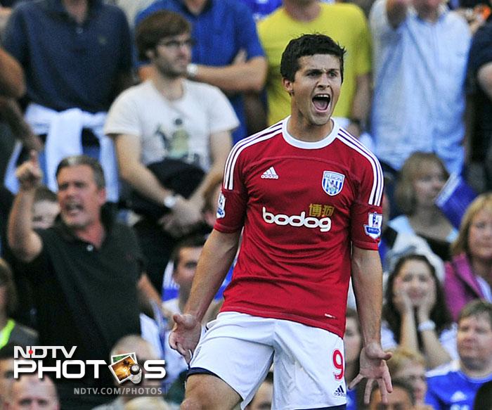 West Brom had given Chelsea a major scare when Shane Long scored inside the opening four minutes of the game. The Irish striker now boasts a goal against Chelsea and Manchester United each in the opening two matches of the 2011 English Premier League season. (AFP Photo) EPL 2011: Match-Week 2