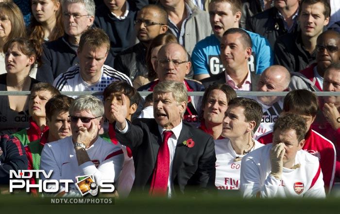 There was finally some joy for Arsene Wenger, who registered the biggest win for his side this season. (AFP Photo) EPL 2011: Match-Week 10