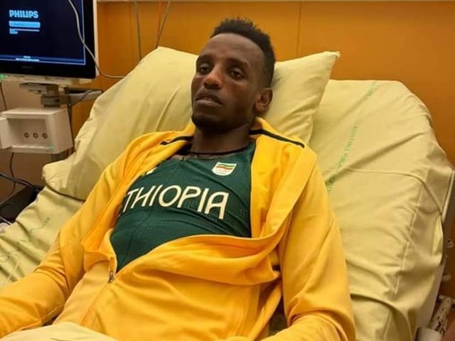 Photo : Ethiopia's Lamecha Girma Hospitalized After Horror Fall In 3,000m Steeplechase