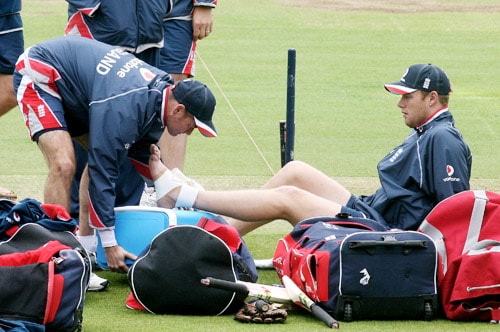 His ankle injury came to haunt him again during the West Indies series in 2007. He underwent the knife and sat out for the most part of the season. (AFP Photo) Andrew Flintoff's 'Test'ing journey
