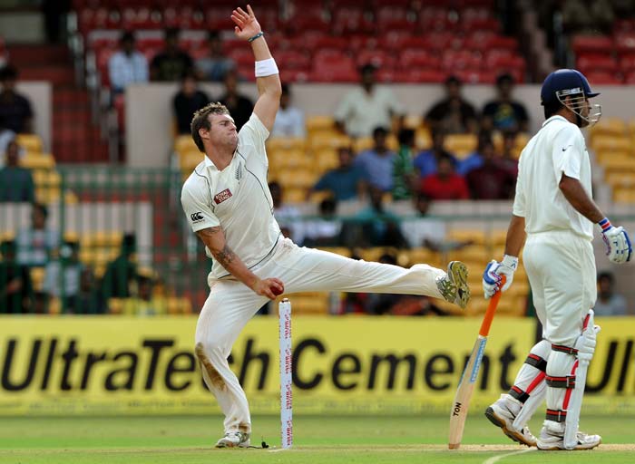 india new zealand first test score today