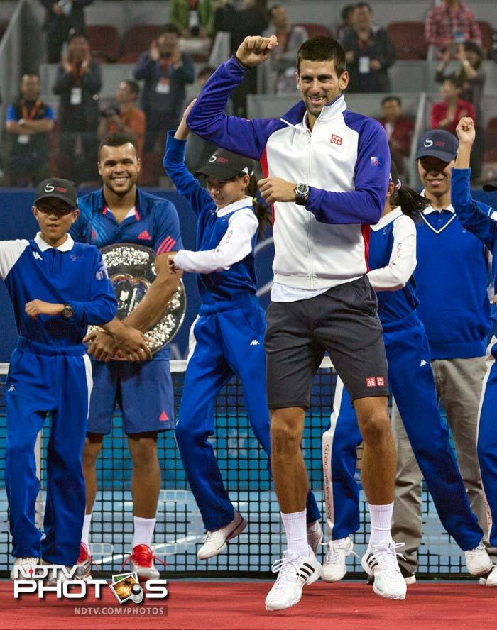 Novak Djokovic was not to be left behind either as he entertained the Beijing crowd with the 'Gangnam' after winning the China Open.