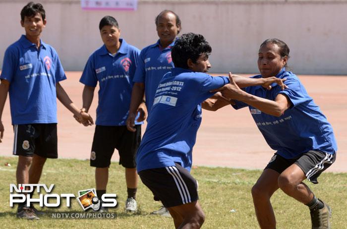 The three-day event at the national football stadium and other venues around Kathmandu kicked off with a football match between local teams.