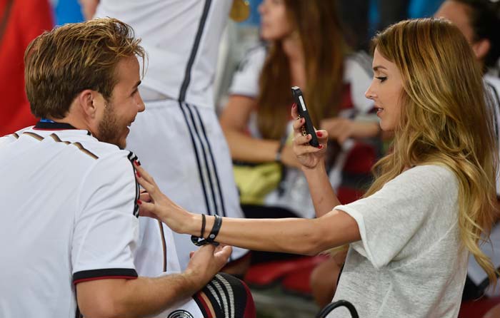 Mario Gotze's model wife helps him get over World Cup heartbreak