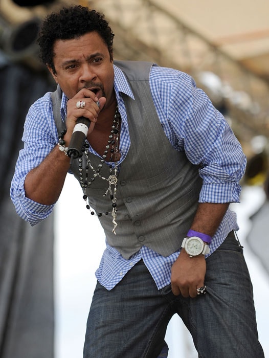 Reggae singer Shaggy performs before the opening match of the ICC World Twenty20 tournament at the Providence Stadium in Guyana. (AFP Photo) ICC WT20 opening ceremony
