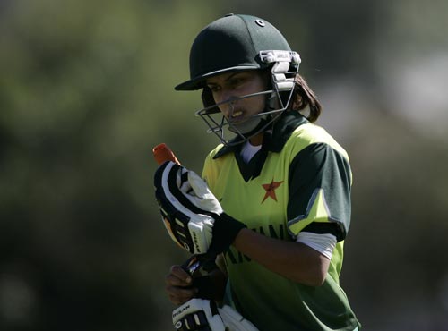 Pakistan's Nain Abidi shows her disappointment after being run out during the ICC Women's World Cup match against India. (ICC) WWC: India vs Pakistan