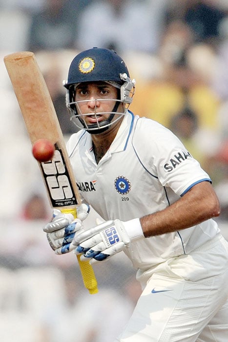India's VVS Laxman plays a shot during the third day of the third Test against Sri Lanka in Mumbai on Friday. (AFP Photo) India vs SL: 3rd Test, Day 3