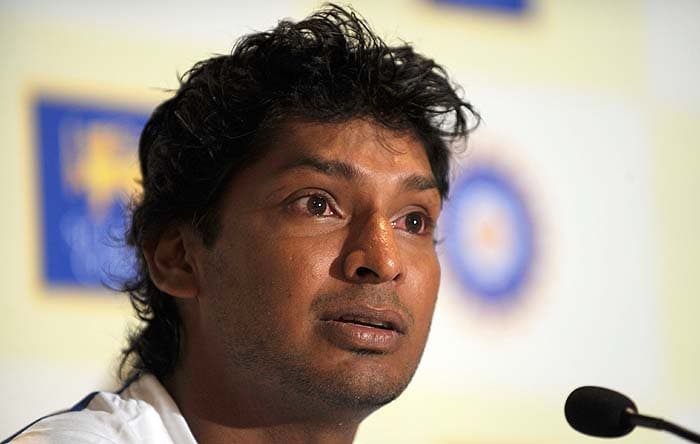 Sri Lanka captain Kumar Sangakkara speaks at a media conference in Mumbai on Sunday, November 8, 2009. The Sri Lankan team arrived in India earlier in the day for a seven-week tour of the country to play three Tests, two Twenty20 matches and five one-day internationals. (AFP Photo) Sri Lanka's arrival in Mumbai