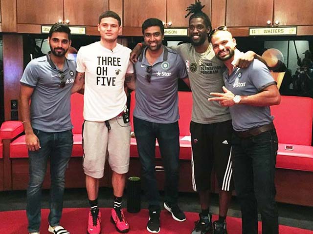 Photo : Indian Cricketers Up and Close With Miami Heat